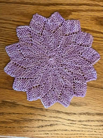Photo of free Lavender hand knit doily (San Jose Burbank Area) #1