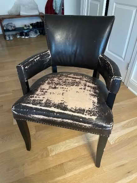 Photo of free Faux leather arm chair (Upper East Side) #1