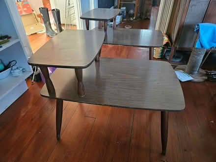 Photo of free MCM two-tier formica tables (Roxbury) #2