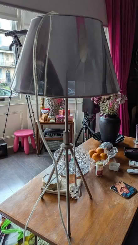Photo of free Lamp. Metal tripod base. Functional, industrial chic. (Montpelier Road area BN1) #1