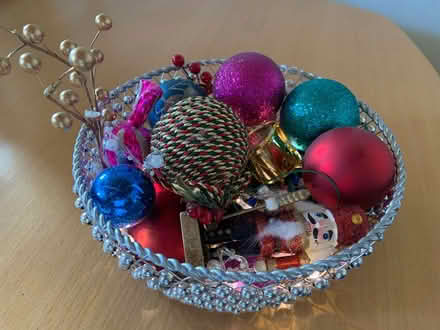 Photo of free Bowl of Christmas ornaments (Queensway Terrace South) #1