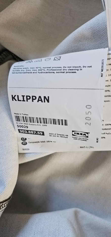 Photo of free IKEA Klippan slip on sofa cover (CM17 Harlow) #1