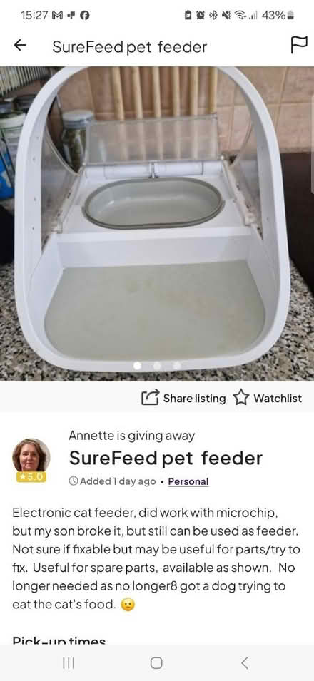 Photo of free Cat feeder (EN1) #1