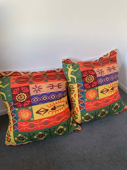 Photo of free Large bright cushions/pillows (BH23) #1