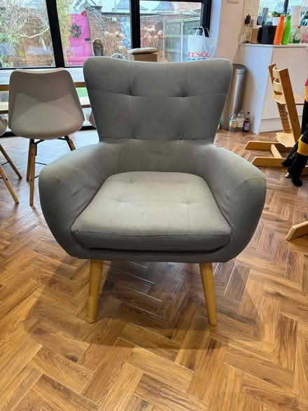 Photo of free Grey armchair (Cheadle Hulme, Hazel Road, SK8) #1