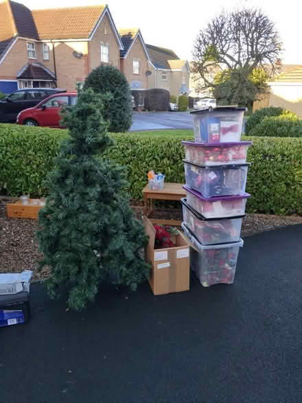 Photo of free Christmas tree and decorations (Ackworth) #1