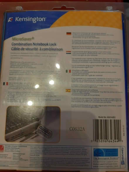 Photo of free Kensington Combination Lock and Cable for Laptop - Sealed (Earlsdon CV5) #2