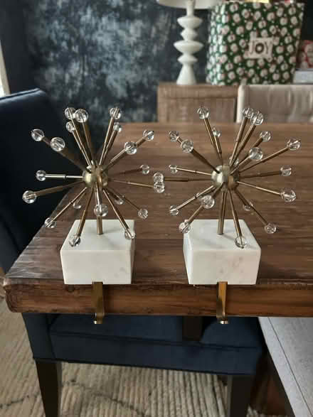 Photo of free 2 Snowflake stocking holders mantle (Kentlands in Gaithersburg) #1