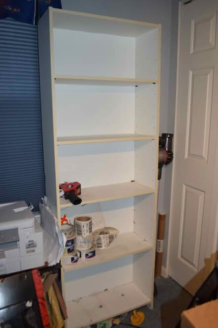 Photo of free 6' white bookshelf (Glen Burnie/Pasadena) #1