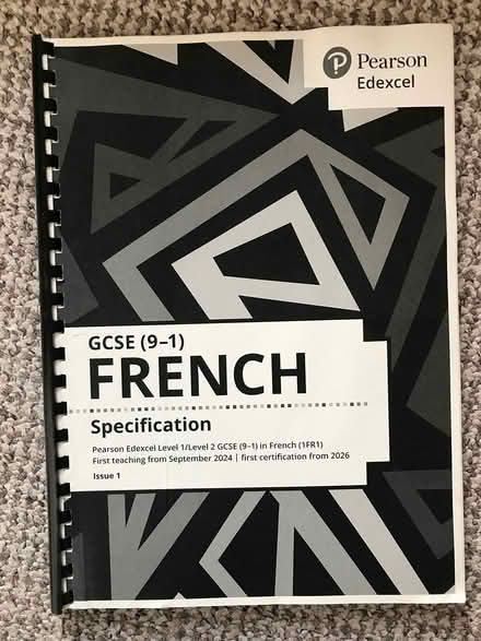 Photo of free NEW GCSE French specification (SK1) #1