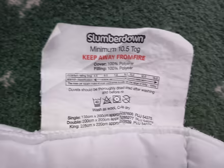 Photo of free Double Duvet, 10.5tog (Westbury BA13) #2