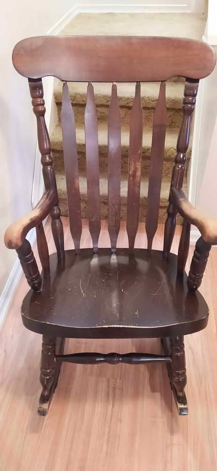 Photo of free Wood rocking chair (Fallowfield/Greenbank) #1