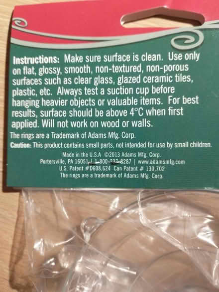 Photo of free Wreath holder suction cup (Endmoor LA8) #2