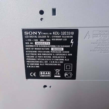 Photo of free Sony KDL-32E5510 32" LCD digital colour TV (Bishopston BS7) #3