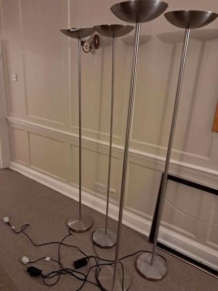 Photo of free Uplighters - brushed steel finish (Petersfield GU31) #1