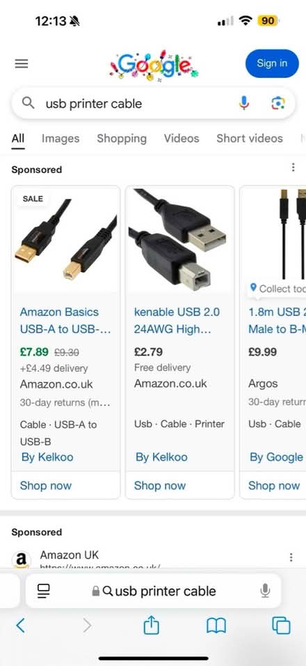 Photo of USB printer cable (Liverpool L7) #1