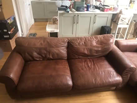 Photo of free 2 leather sofa - John Lewis (Addiscombe CR0) #1