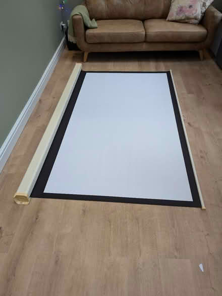 Photo of free 92 inch pull down projector screen (Kenpshott RG22) #1
