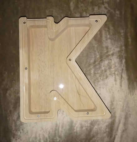 Photo of free Wood 'K' money box (Kidlington OX5) #1