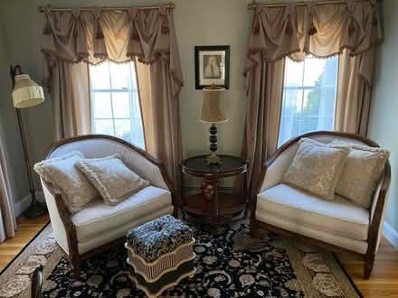 Photo of free Two chairs, table, hassock, lamps (Near Hudson line) #1