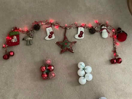 Photo of free Garland and tree decorations (Havant PO9) #1