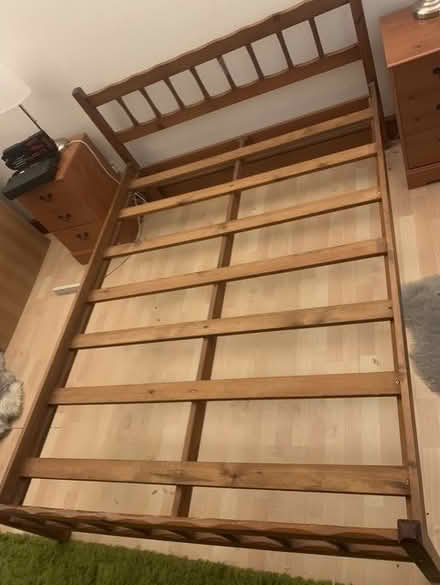 Photo of free Pine Double Bed Frame (Halifax HX1) #2