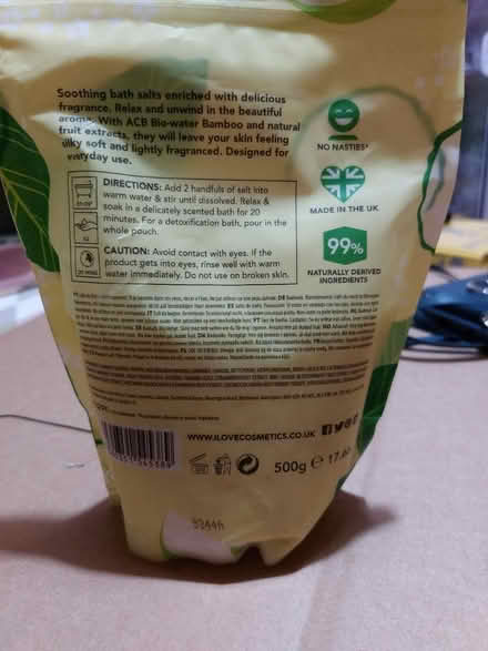 Photo of free Elderflower fizz bath salts - new (Worcester Park KT4) #2