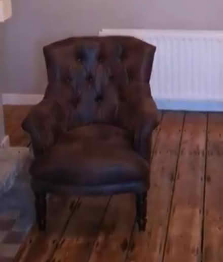 Photo of free Brown leather armchair (Stoneybatter) #2