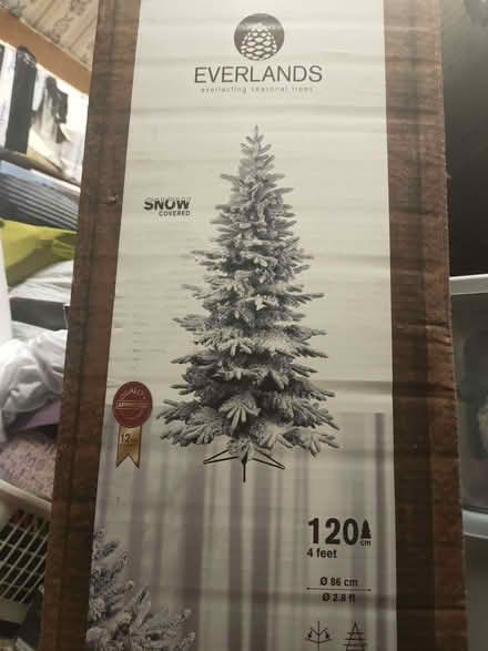 Photo of free 4ft flocked Xmas tree (Heaton Park M25) #1