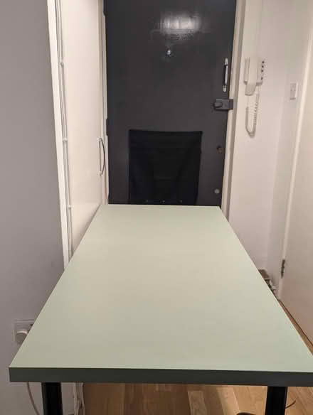 Photo of free Ikea desk (sage, lightweight) (Stoke Newington/ Hackney) #2
