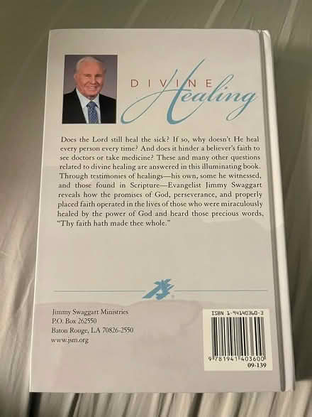 Photo of free Divine Healing book -Jimmy Swaggart (Mohegan Lake) #2