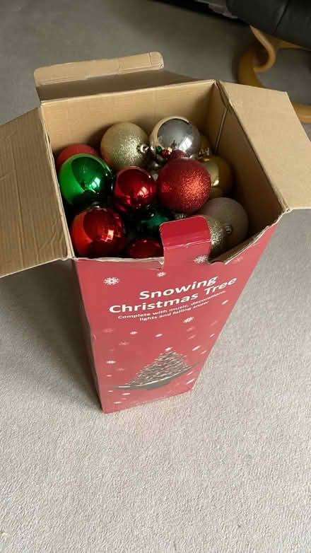 Photo of free Festive Box of Christmas Baubles (Wrecclesham GU10) #1