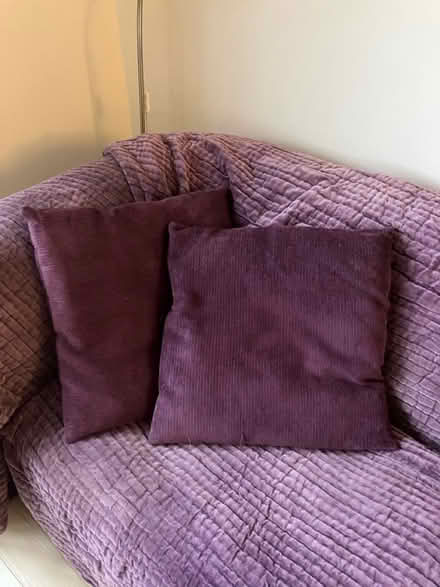 Photo of free Large purple blanket & 2 cushions (Cambridge CB5) #2