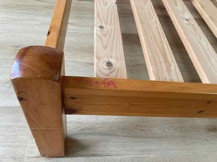 Photo of free Single pine bed with mattress (Fleetville AL4) #3