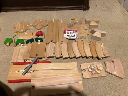 Photo of free Wooden Road and Rail Toy (Spares?) (Yateley GU46) #1