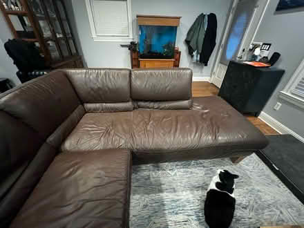 Photo of free Leather sectional couch (Alameda) (West side) #2