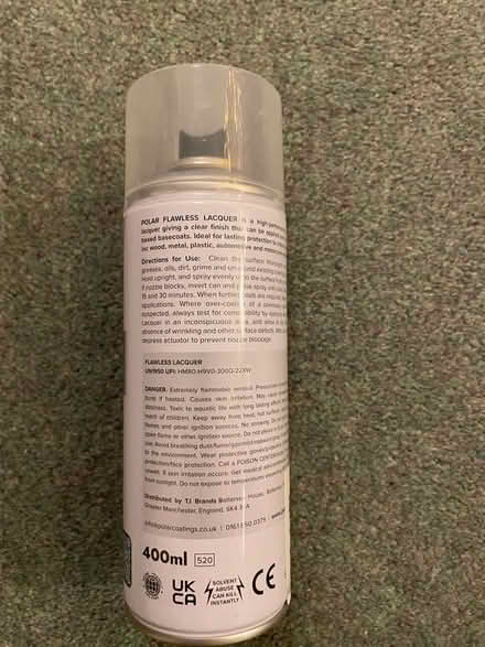 Photo of free Clear lacquer spray (Jersey Farm AL4) #2