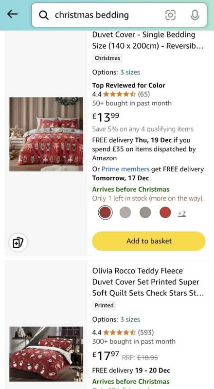Photo of Any Christmas bedding (Harlesden) #2