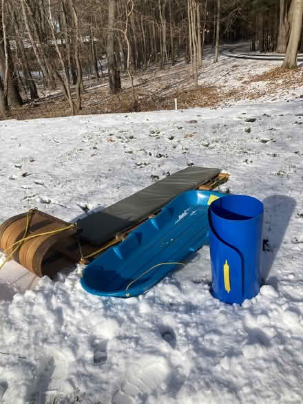 Photo of free Tobaggan and 2 sleds (Stockbridge, Maple st) #1