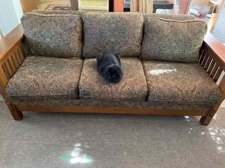 Photo of free Mission oak couch (Mountain/Ft Lowell) #1