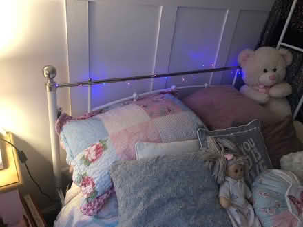 Photo of free White metal bed frame (SN16) #1