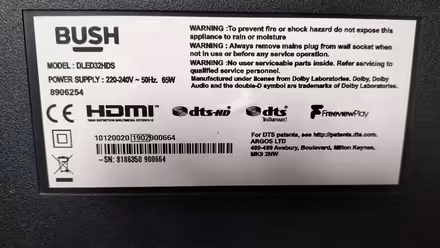 Photo of free Bush DLED32HDS 32" HD Ready Freeview Play WiFi LED Smart TV (Sacriston DH7) #4