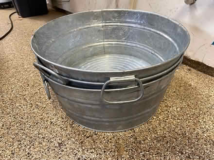 Photo of free (3) Galvanized Tubs (Near Rancho San Antonio Park) #1