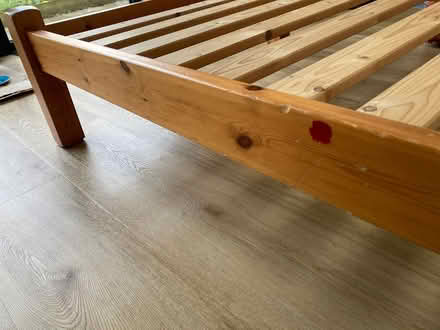 Photo of free Single pine bed with mattress (Fleetville AL4) #4