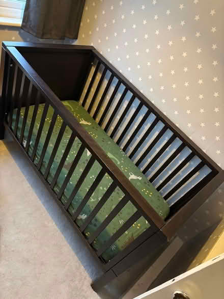 Photo of free Wooden Baby Cot (Addlestone) #1