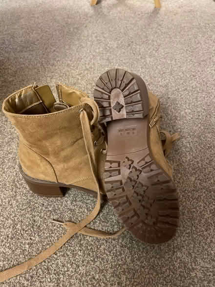 Photo of free Size 3 ladies boots tan with heel (M25 Prestwich) #2