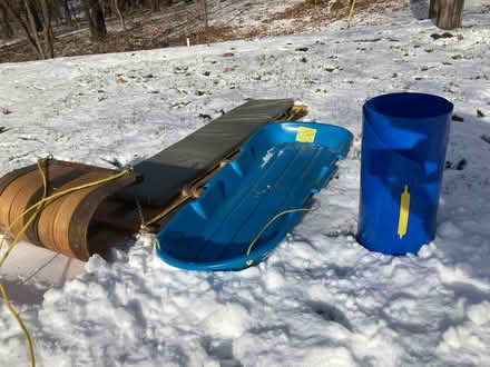 Photo of free Tobaggan and 2 sleds (Stockbridge, Maple st) #2
