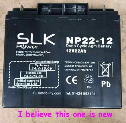 Photo of free Mobility scooter/wheelchair batteries (Titchfield PO14) #1