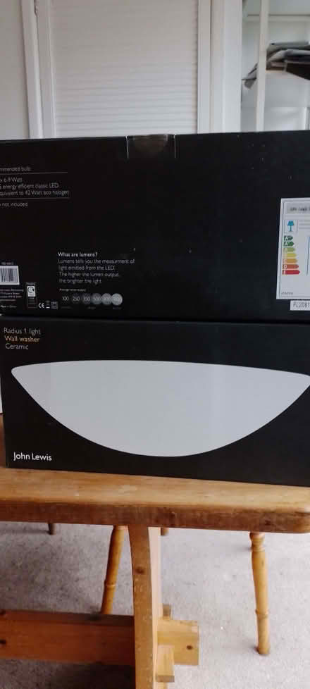 Photo of free Two ceramic wall uplighters plus bulbs (Cold Harbour OX1) #2