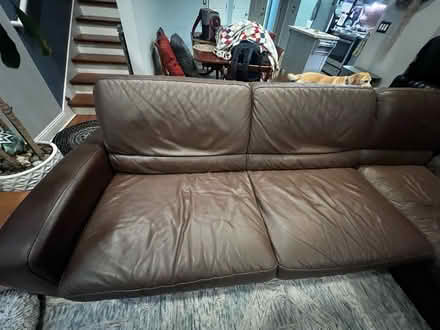 Photo of free Leather sectional couch (Alameda) (West side) #3